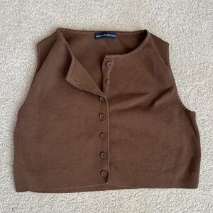 Brandy Melville Button Up Crop Top